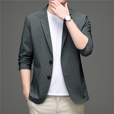 2023春季新款男士商务全无痕西服外套男装中青年长袖小西装便服，男装西服，钱塘6003（原4033）