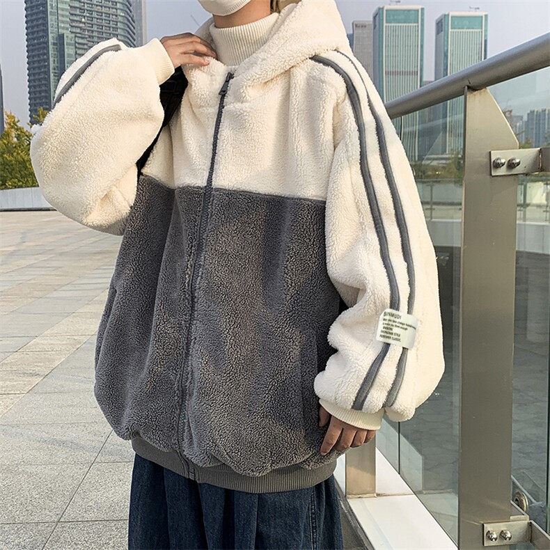 羊羔绒外套男款冬季棉服美式休闲情侣装棉袄连帽棉衣W6524-P60,男装棉衣,星座512-2