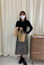 打底+豹纹半裙，女装半身裙，dznkb