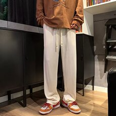 男夏季运动裤垂感潮流直筒休闲裤抽绳束脚九分裤A686P30，男装休闲裤，星座1116-2