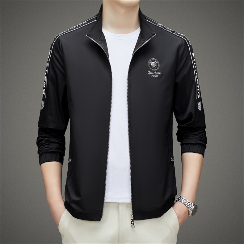 ASD6068秋季新款男士休闲长袖立领夹克时尚外套,男装夹克,电商B360