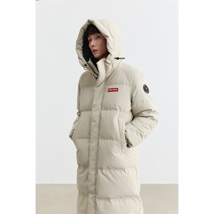 新标90%绒 有报告中长款连帽宽松羽绒服外套 Y5003/P350图片