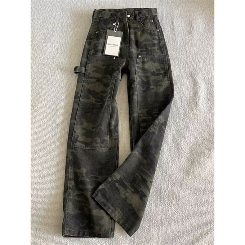 AK2005-P53美式街头复古港风高街潮流痞帅网红牛仔裤，女装休闲裤，星座617A-2