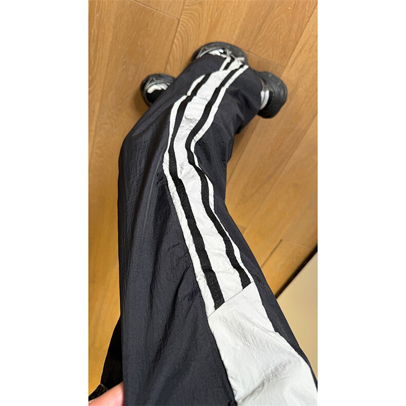 现货 夏季速干巴黎神裤撞色拼接条纹休闲运动长裤男K650-P45 控68图片