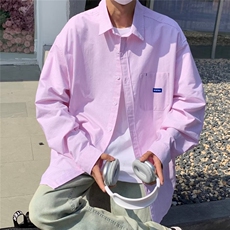 方领长袖百搭潮流新款潮衬衫日系ins原宿简约青春流行夏季男，男装衬衫，星座716-4