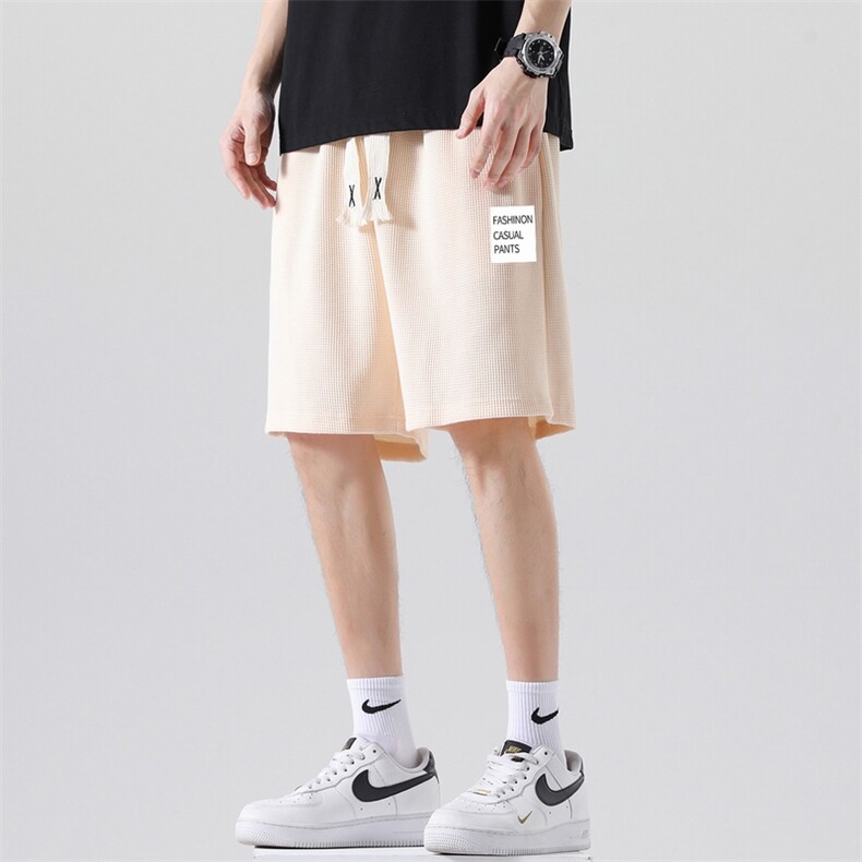 2026夏季新款潮流男士华夫格短裤印花五分裤宽松1210-2-DK707-P15,男装牛仔裤,星座1816-2（原1210–2）