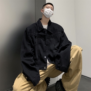 美式水洗复古设计感牛仔外套男秋季高街潮牌休闲夹克 W7791-P66图片