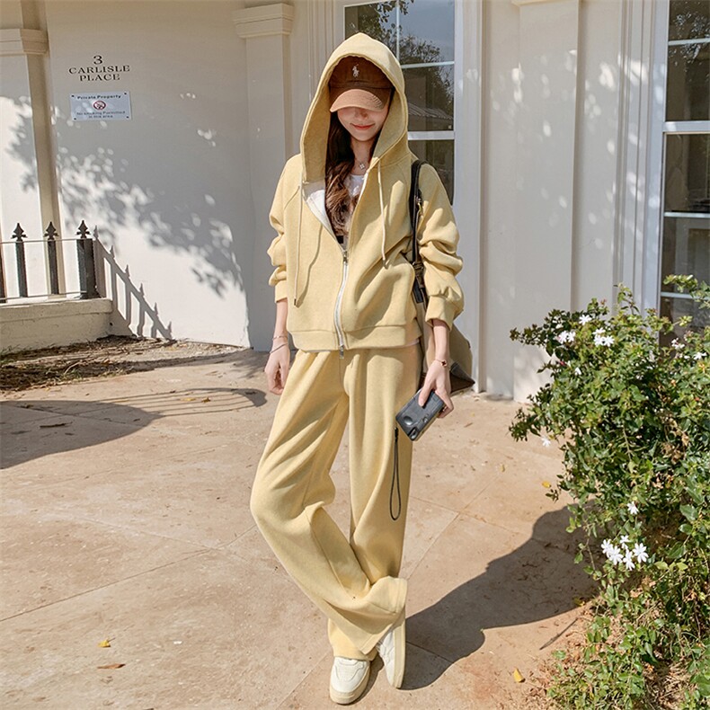 【新品】流行奶呼呼淡黄色时尚套装两件2C187-8509-P165-K228,女装套装/套裙,2C187
