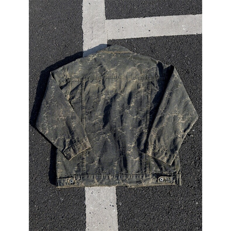 B221美式高街暗黑小众重工艺提花牛仔外套SY2434-特P70控118,男装工装外套,电商B221