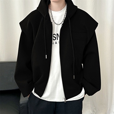 现货-春季阔版设计潮流连帽夹克男潮牌青少年外套-AJ23061-P105，男装夹克，电商A351