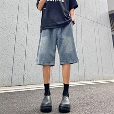 2024美式牛仔裤男款直筒短裤潮D610P40，男装牛仔裤，星座1116-2