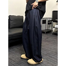 网图X01P60抖音性价比款黑蓝M-2XL双裤带阳离子，男装休闲裤，星座506A