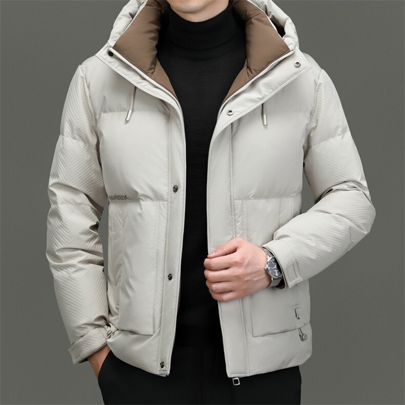 DF23928钱塘2020-2商务休闲百搭冬季厚款连帽中年男士羽绒服P290图片
