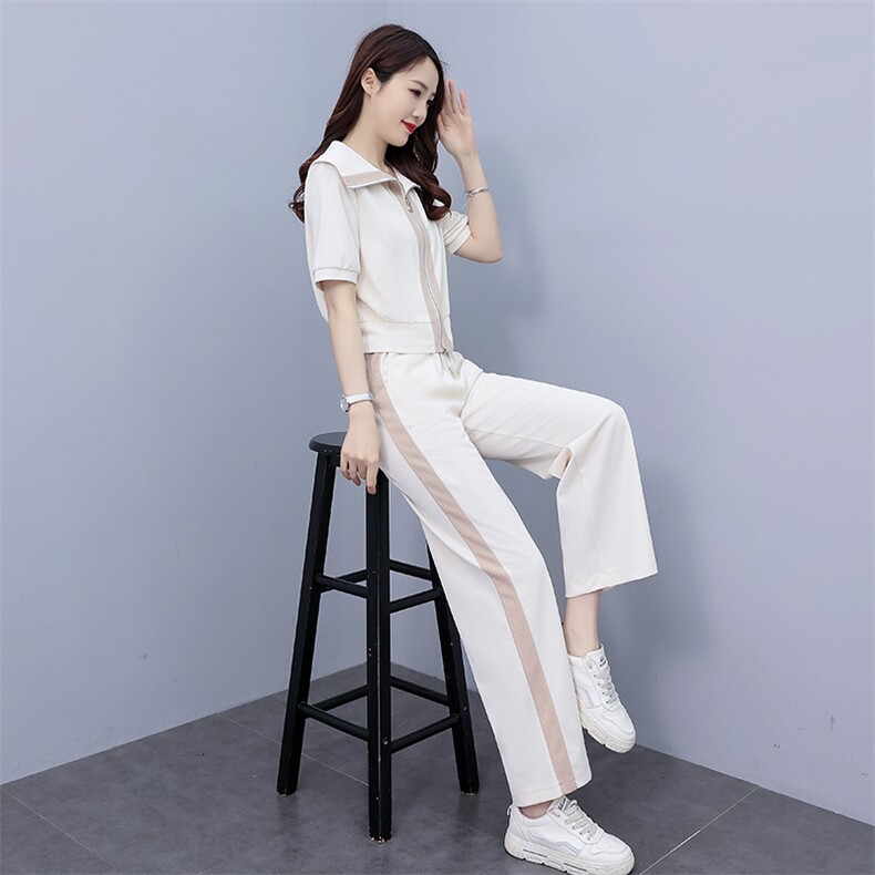 2023年春夏季新款女装韩版休闲时尚套装,女装套装/套裙,靓星雨