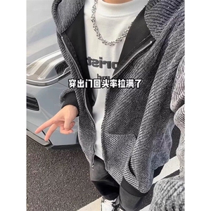 【有货】DG82-P58春秋季休闲男外套高级感宽松休闲潮流连帽夹克图片