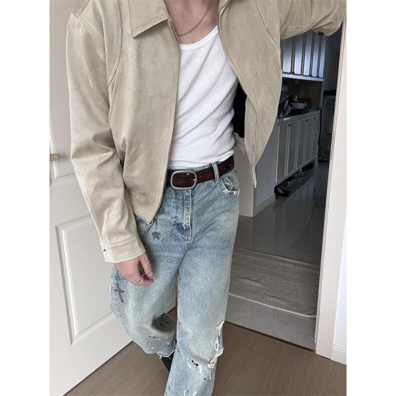 网图短款麂皮绒夹克春季时尚外套1209-1-JK21-P90主推可谈，男装夹克，星座1209-1