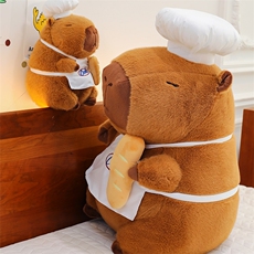 佳佳毛绒玩具 厨师水豚