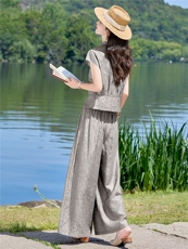 现货2026夏季新款时尚洋气潮流宽松遮肉显瘦两件套裤套装女，女装套装/套裙，众宇琦