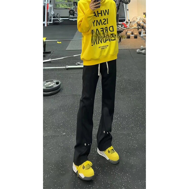 秋季美式高街运动铆钉休闲卫裤货号K2485特P4578,男装休闲裤,电商A063
