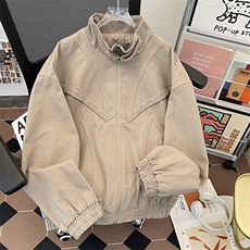 春秋立领帆布外套男休闲潮牌痞帅美式复古百搭夹克潮JK06158-P102，男装夹克，星座308B-1