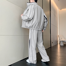 春秋季冲锋外套男款夹克男装中学生潮流拼接套装TZ0572-P118，男装休闲套装，星座308B-2