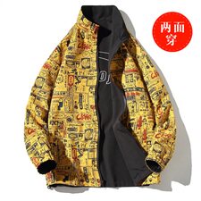 2021面料：100%聚酯纤维里面：95%棉5%其它纤维夹克J6015-P65，男装夹克，电商A001