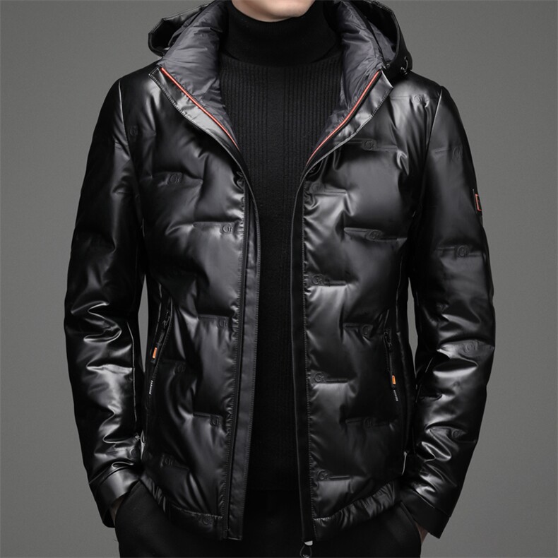 冬季潮流新款羽绒服男士短款时尚亮面宽松休闲外套SNDAF8865-P240，男装羽绒服，电商B212（原钱塘6029）