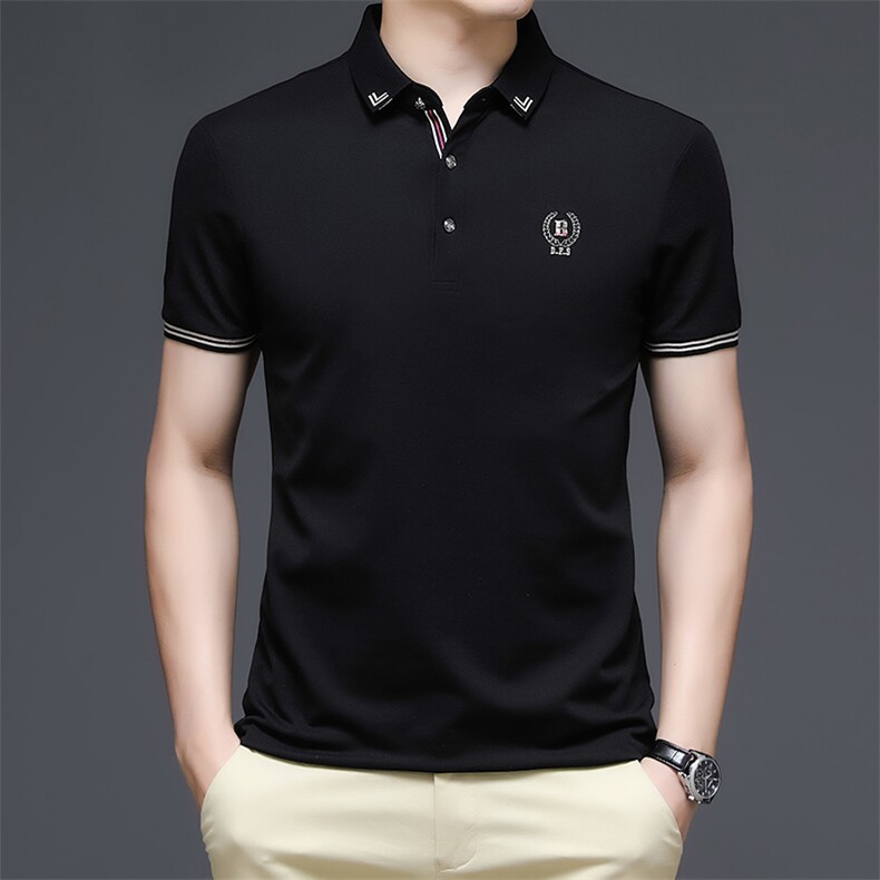 短袖T恤男上衣Polo男士新款半截袖夏季商务中青年休闲翻领半袖,男装T恤,电商B212（原钱塘6029）