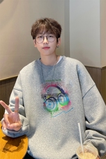 ！圆领卫衣男装港风长袖T恤男外套男WY243-特P23，男装T恤，电商B367