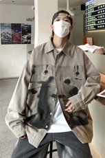 韩版ins潮流夹克外套男高街设计感小众衬衫外套A071-1633-P70，男装夹克，电商A071