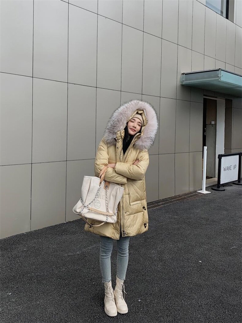 【现货】冬季新款大口袋牛角扣羽绒服，女装羽绒服，E莎