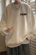 圆领卫衣男大码加厚加绒长袖t恤男S6248-P28加绒款-P33，男装卫衣，电商A040