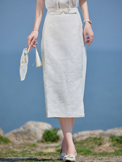 2025年夏季宽松新中式复古高腰提花半身裙，女装半身裙，火爆靓佳人