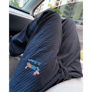 特批P25无差价夏季美式薄款刺绣腊肠狗泡泡纱男宽松运动长裤K5688图片