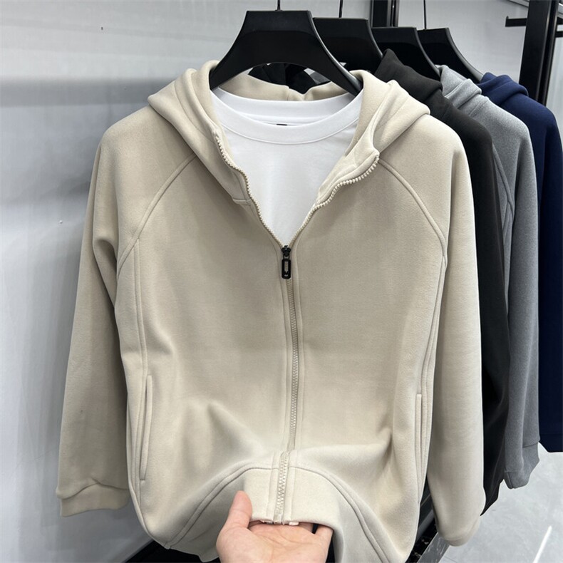 FN24202厚卫衣2024呢外套连帽短款含绵羊毛外套保暖情侣款,男装棉衣,钱塘207-1
