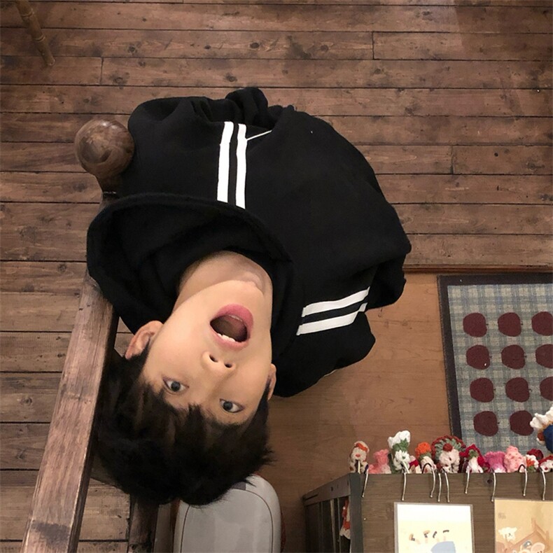 抖音得物高品质二开26春装美式重磅织带撞色立领卫衣开衫外套W70,女装短外套,电商A486-1