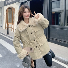 新款！保暖羊羔毛派克服工装外套2C133-6007-P255-K378，女装派克服，2C133
