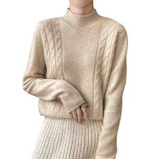 优雅气质女士高领毛衣百搭经典时尚针织衫显瘦修身设计，女装针织衫/毛衣，萱芳婷羊绒