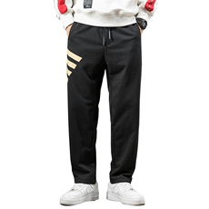 5063-903秋冬新款黑灰两色潮流图案卫裤S-4XL，男装休闲裤，星座304A-1