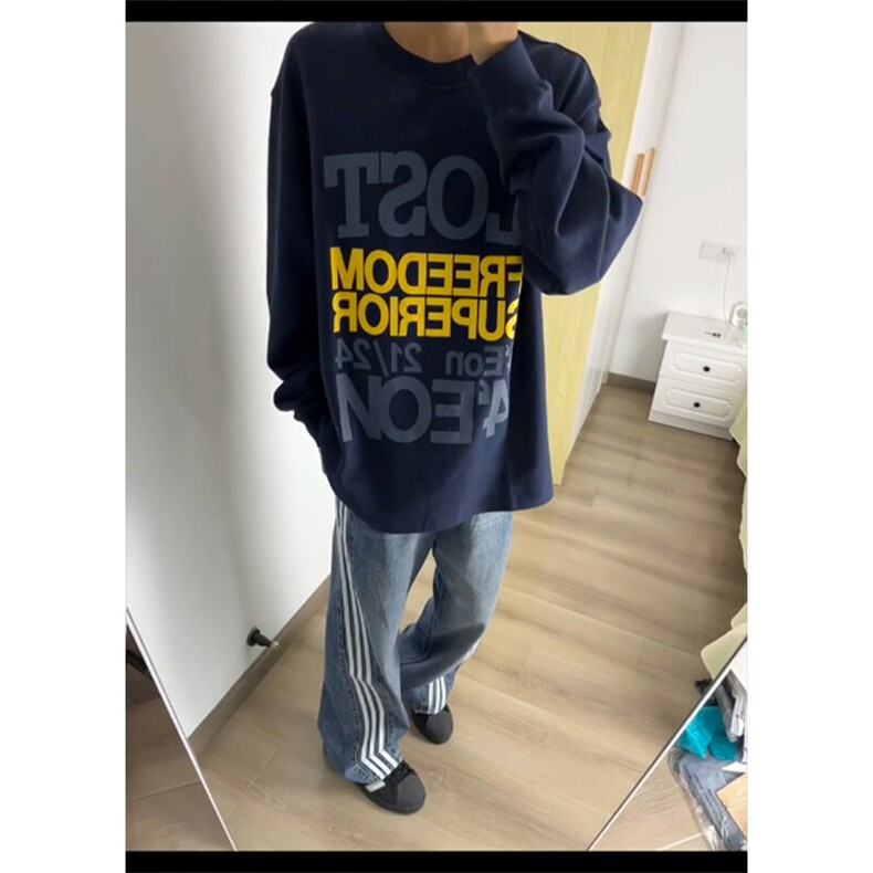 水洗条纹三条杠牛仔裤美式高街直筒阔腿裤子NZ9053特P48,男装牛仔裤,星座908-1
