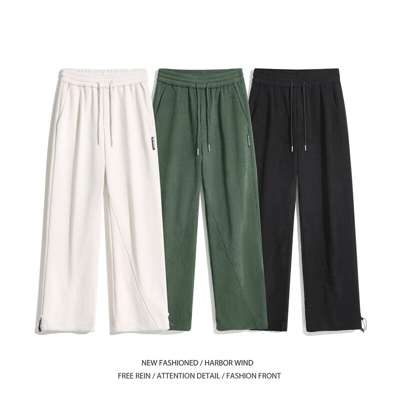 抖音品质冬潮流加绒保暖灯芯绒宽松休闲裤B315-K903JR-特P40控78,男装休闲裤,电商B315