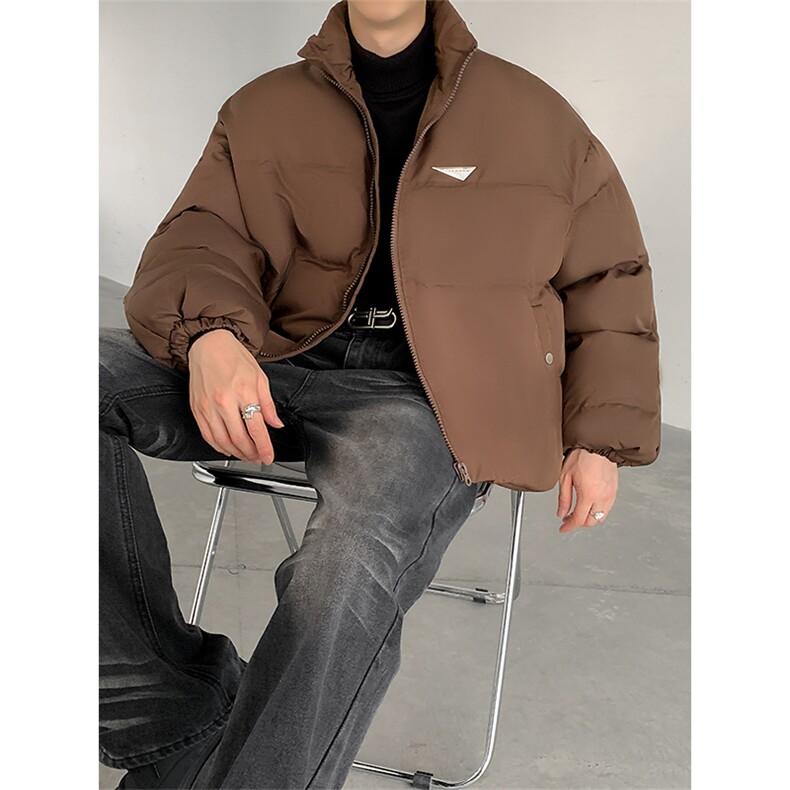 冬季美式cleanfit金属标装饰棉衣男短款面包服外套M1029特P85,男装棉衣,星座512-1（原513-3）