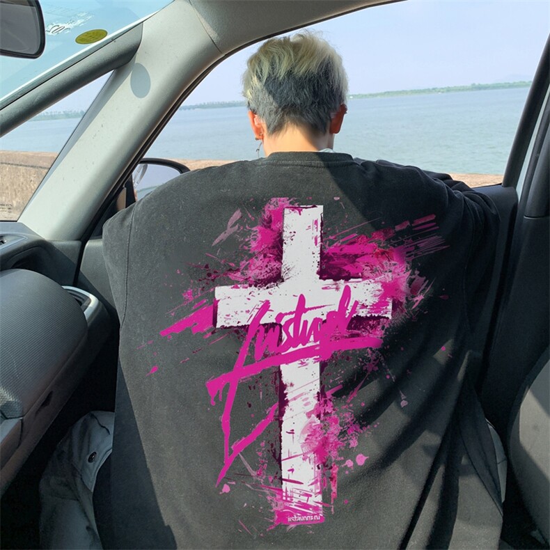 美式重磅水洗做旧圆领卫衣力推大码男XZ517A--3-ZH2709-P58图片