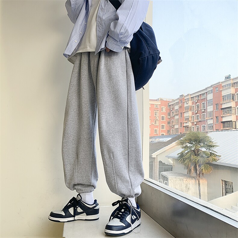 抽绳束脚潮牌纯色百搭休闲卫裤男D328-X85-P65,男装休闲裤,电商D328