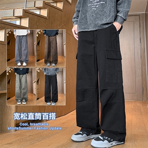 2025秋冬新款休闲男裤宽松直筒百搭水洗简约裤子潮9281-P50图片