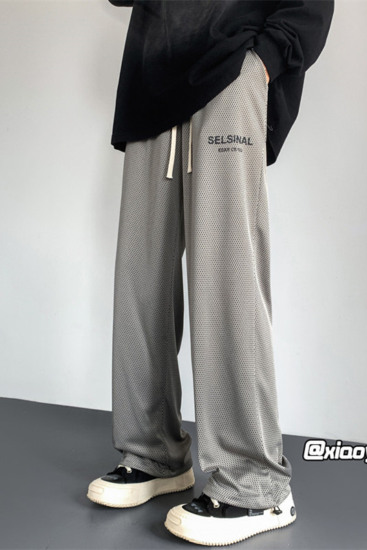 XZ616秋季新款双层网眼冰丝篮球长裤TY933P35控48,男装休闲裤,星座512A（原616）