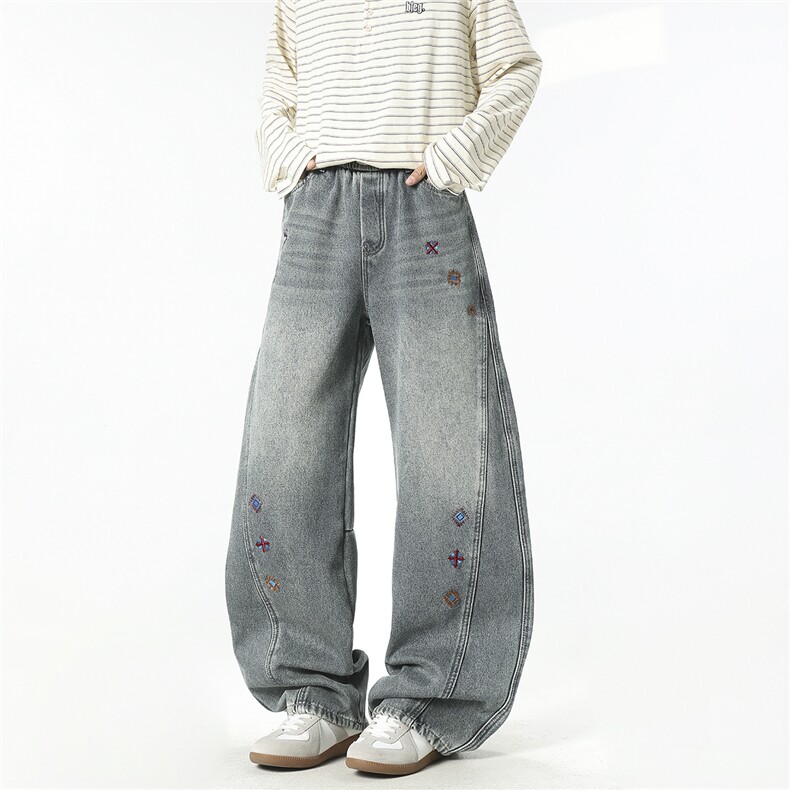 2026春装弯刀裤牛仔裤D309B-K226-P55，男装牛仔裤，电商D309B