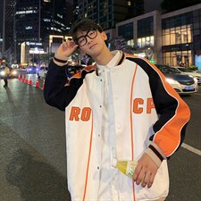 美式潮牌棒球服秋季拼色情侣工装夹克宽松潮流休闲上衣W1390-P62，男装夹克，星座512-4
