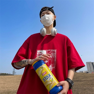 可设48小时发货 支持抖音得物来样二开230克重磅美式短袖t恤MT357图片