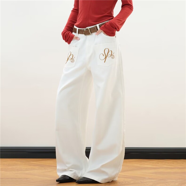 1506-1/K66601/P44个性字母牛仔裤嘻哈ins潮高街潮流痞帅长裤男女，男装牛仔裤，星座1506-1